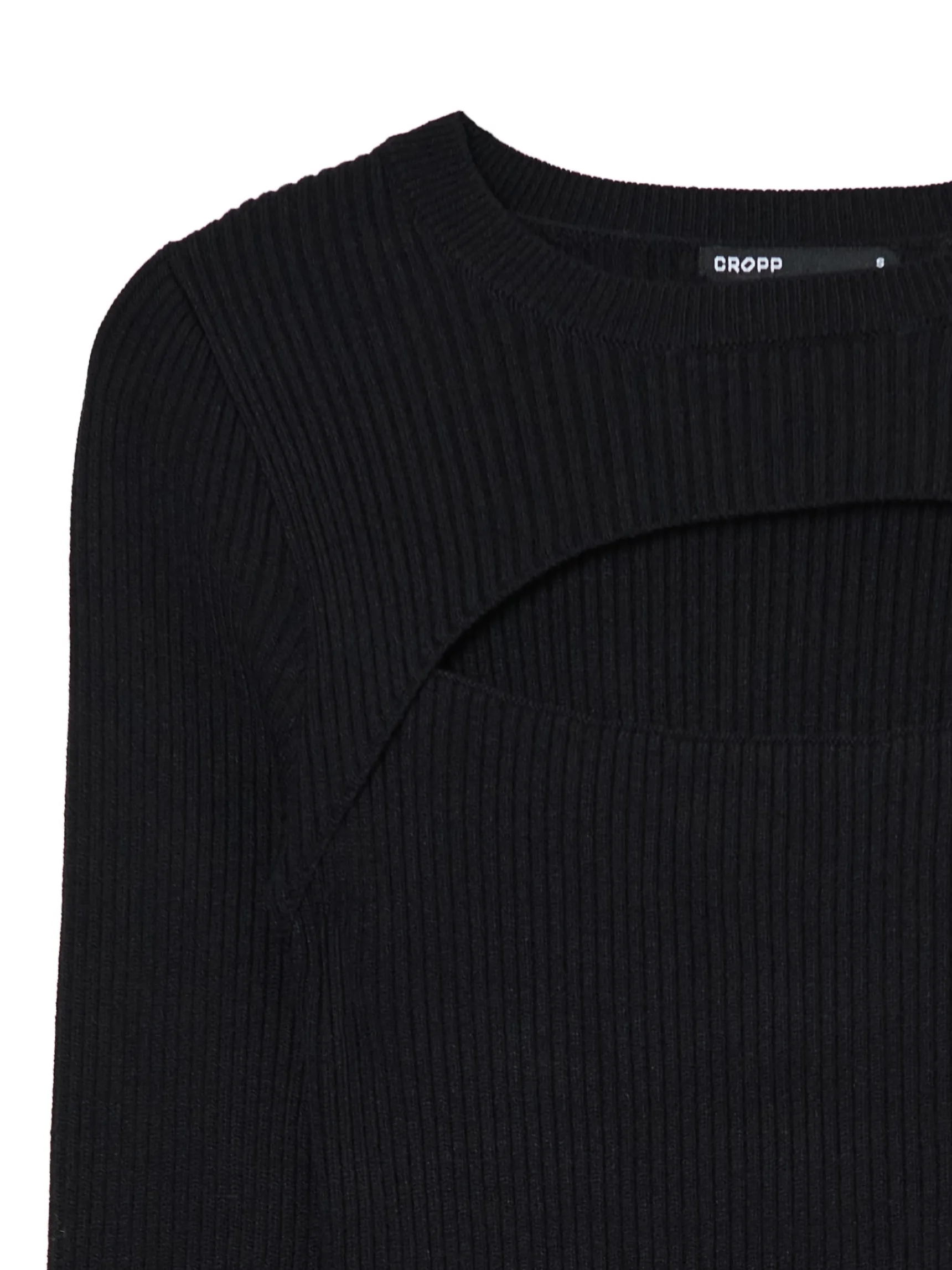 Outlet Cropp sweter z wycięciem z przodu czarny