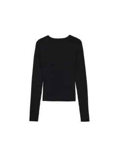 Outlet Cropp sweter z wycięciem z przodu czarny