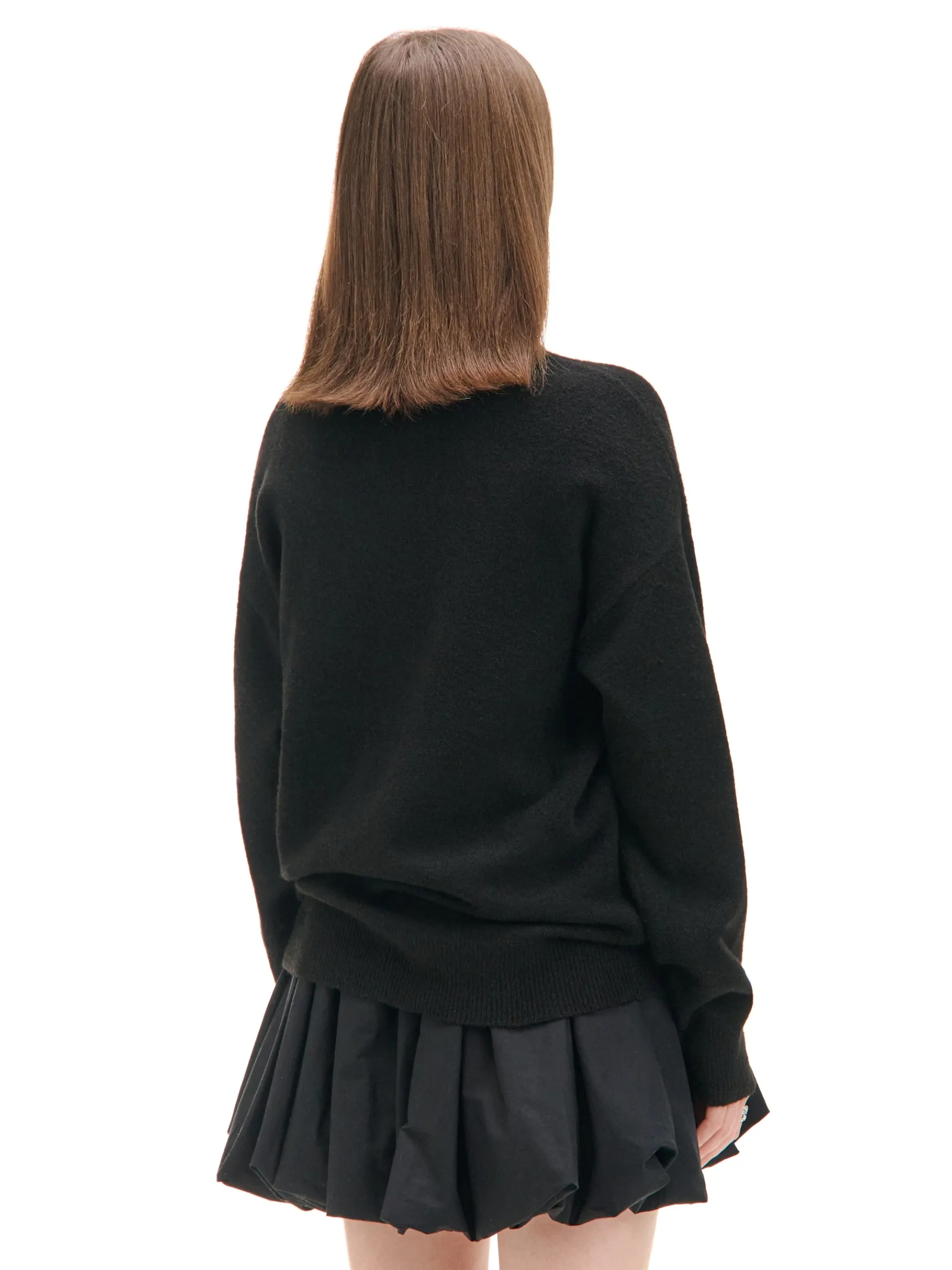 Clearance Cropp sweter ze agrafką czarny