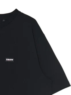 Sale Cropp T-shirt z haftem czarny