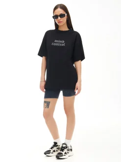 Clearance Cropp T-shirt z nadrukiem UNISEX czarny