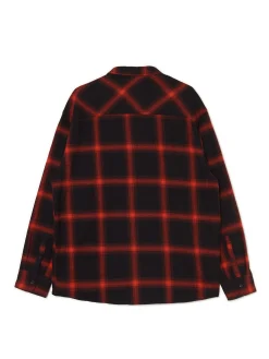 Sale Cropp Czerwona flanelowa koszula w kratę czerwony