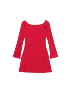 New Cropp Czerwona sukienka mini z rękawami flare czerwony