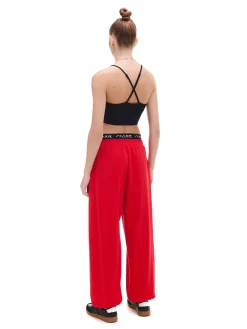 Hot Cropp Czerwone dresowe joggery czerwony
