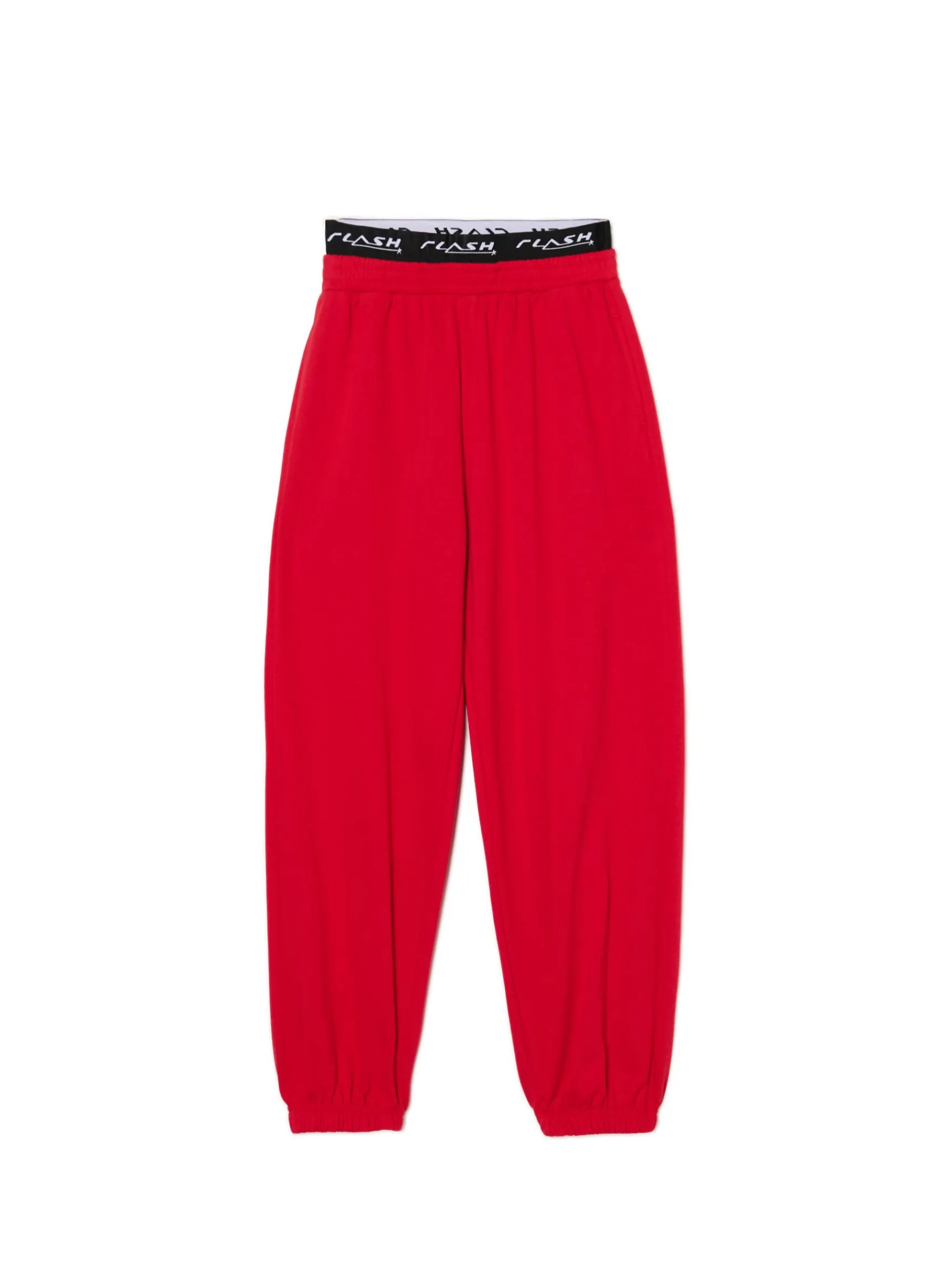 Hot Cropp Czerwone dresowe joggery czerwony