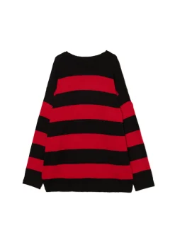 New Cropp sweter w paski czerwony