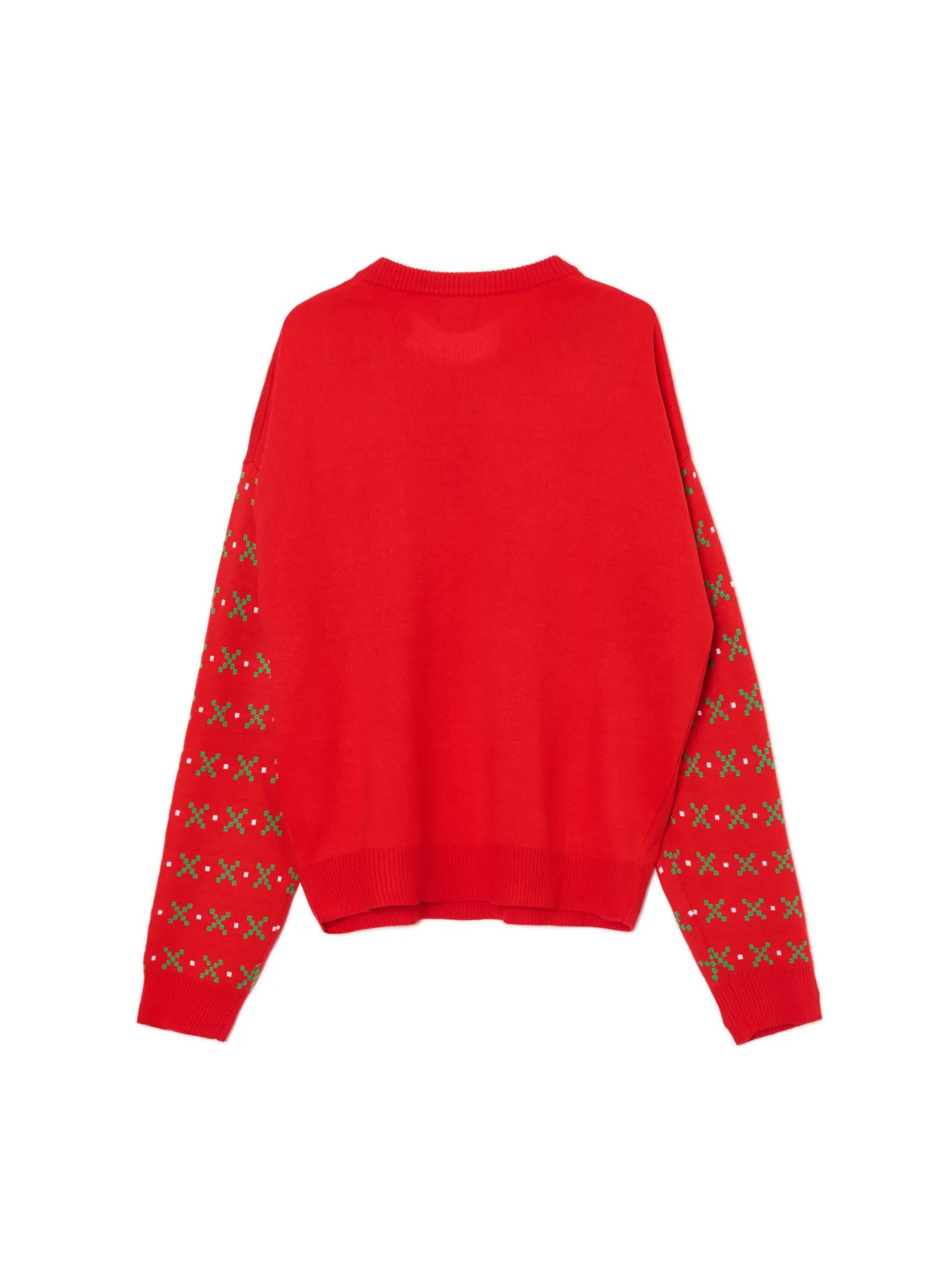 New Cropp sweter świąteczny Grinch czerwony