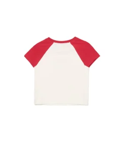 Fashion Cropp Dopasowany T-shirt z wiśniami biały