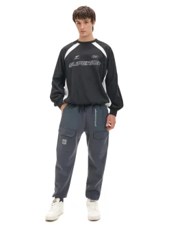 Best Cropp Dresowe joggery z efektem reflective szary