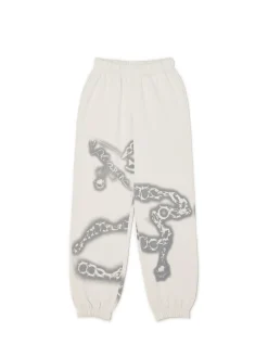 Hot Cropp Dresowe joggery z motywem łańcucha jasnyszary