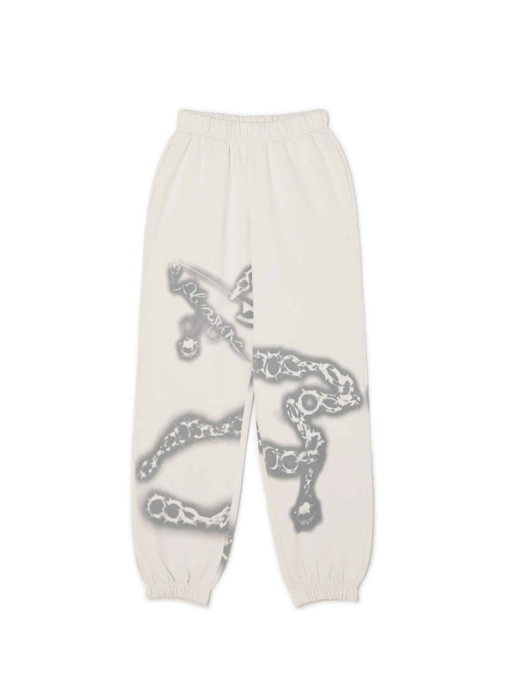 Hot Cropp Dresowe joggery z motywem łańcucha jasnyszary