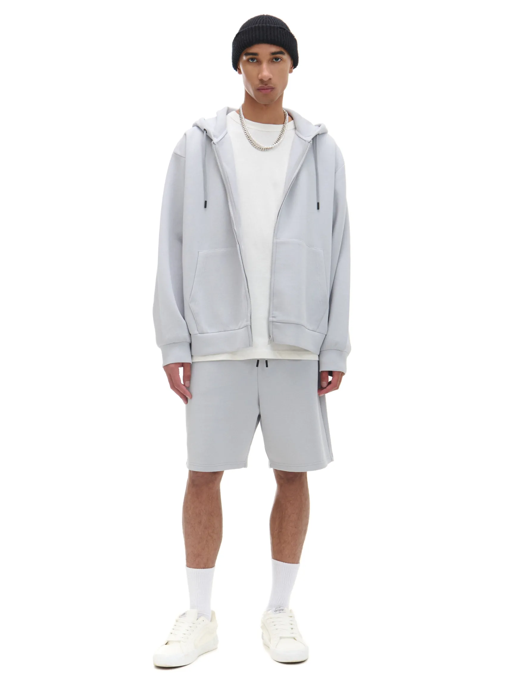 Hot Cropp Dresowe szorty regular jasnyszary