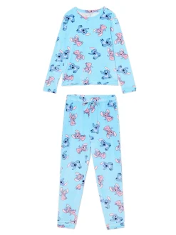Clearance Cropp Dwuczęściowa piżama Stitch i Andzia błękitny
