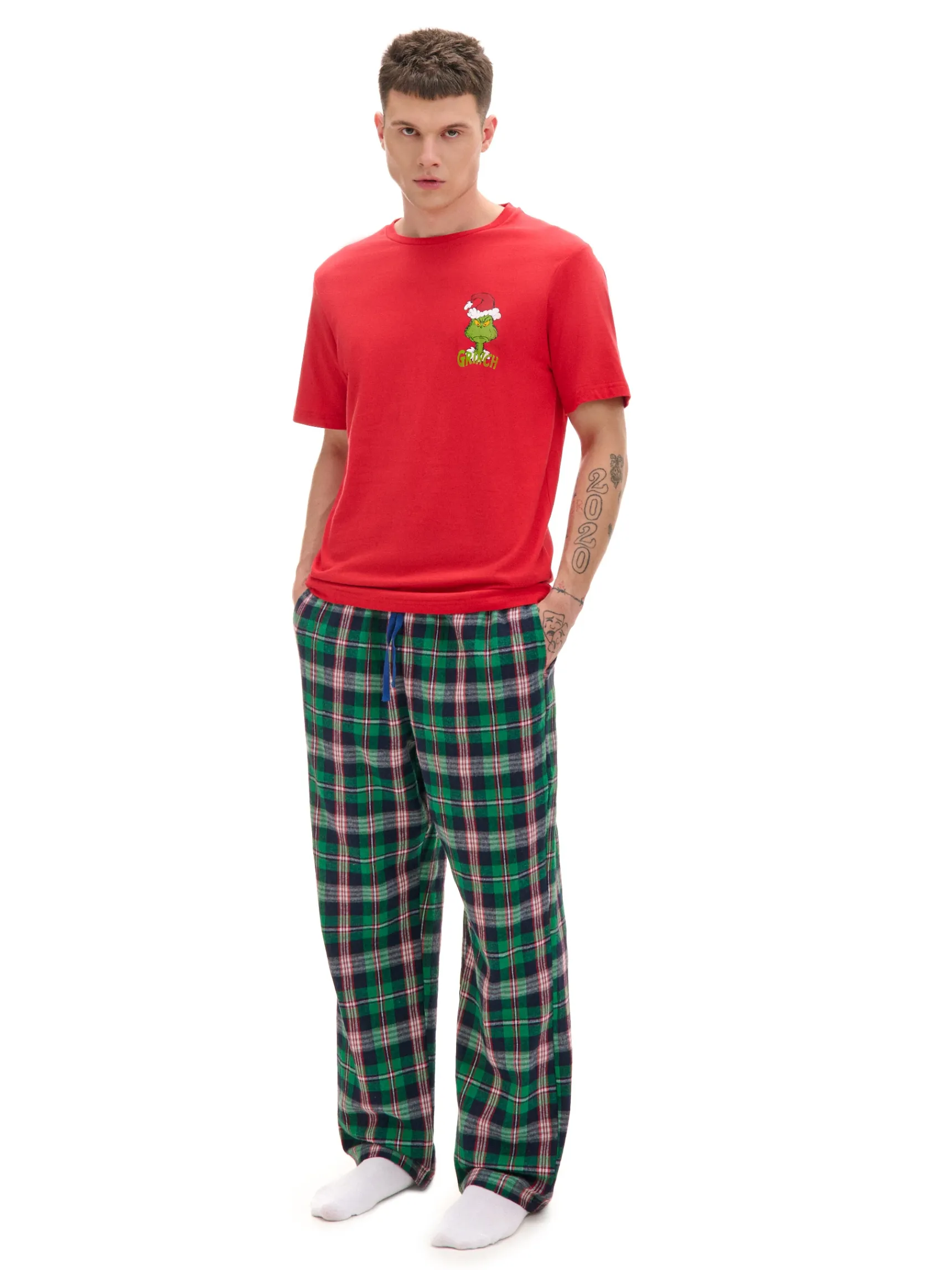 Online Cropp Dwuczęściowa świąteczna piżama Grinch czarny