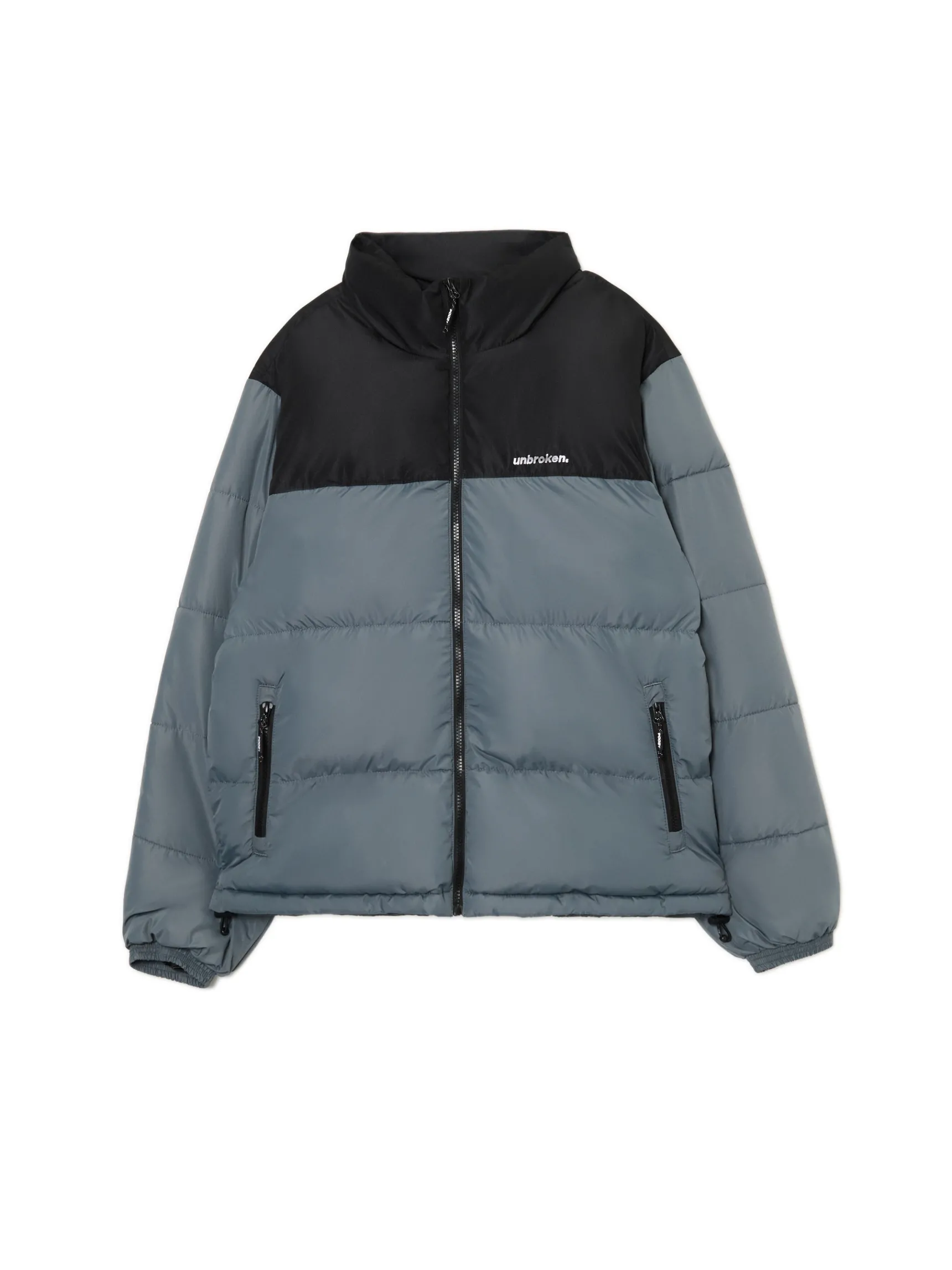 Outlet Cropp Dwukolorowa kurtka puffer surowygranatowy