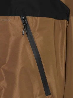 Hot Cropp Dwukolorowa lekka kurtka z kapturem brązowy