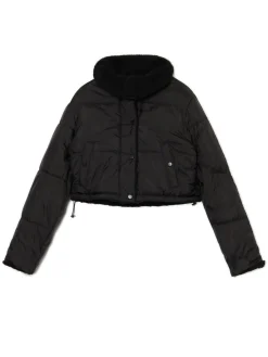 Sale Cropp Dwustronna czarna kurtka puffer czarny