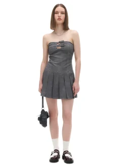 Discount Cropp Dzianinowa sukienka mini szary