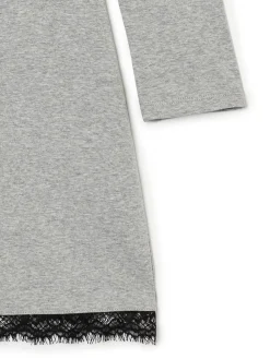 Discount Cropp Dzianinowa szara sukienka midi szary