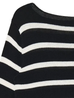 Fashion Cropp Dzianinowy sweter w paski czarny