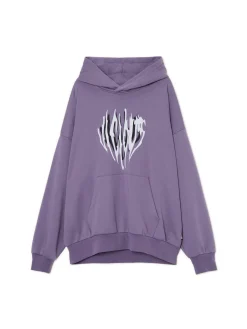 Clearance Cropp Fioletowa bluza z kapturem fioletowy