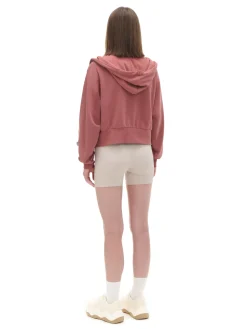 Outlet Cropp Gładka rozpinana bluza z kapturem różowy