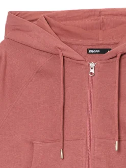 Outlet Cropp Gładka rozpinana bluza z kapturem różowy