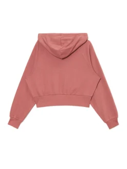 Outlet Cropp Gładka rozpinana bluza z kapturem różowy