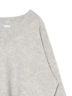 Fashion Cropp Gładki jasnoszary sweter jasnyszary