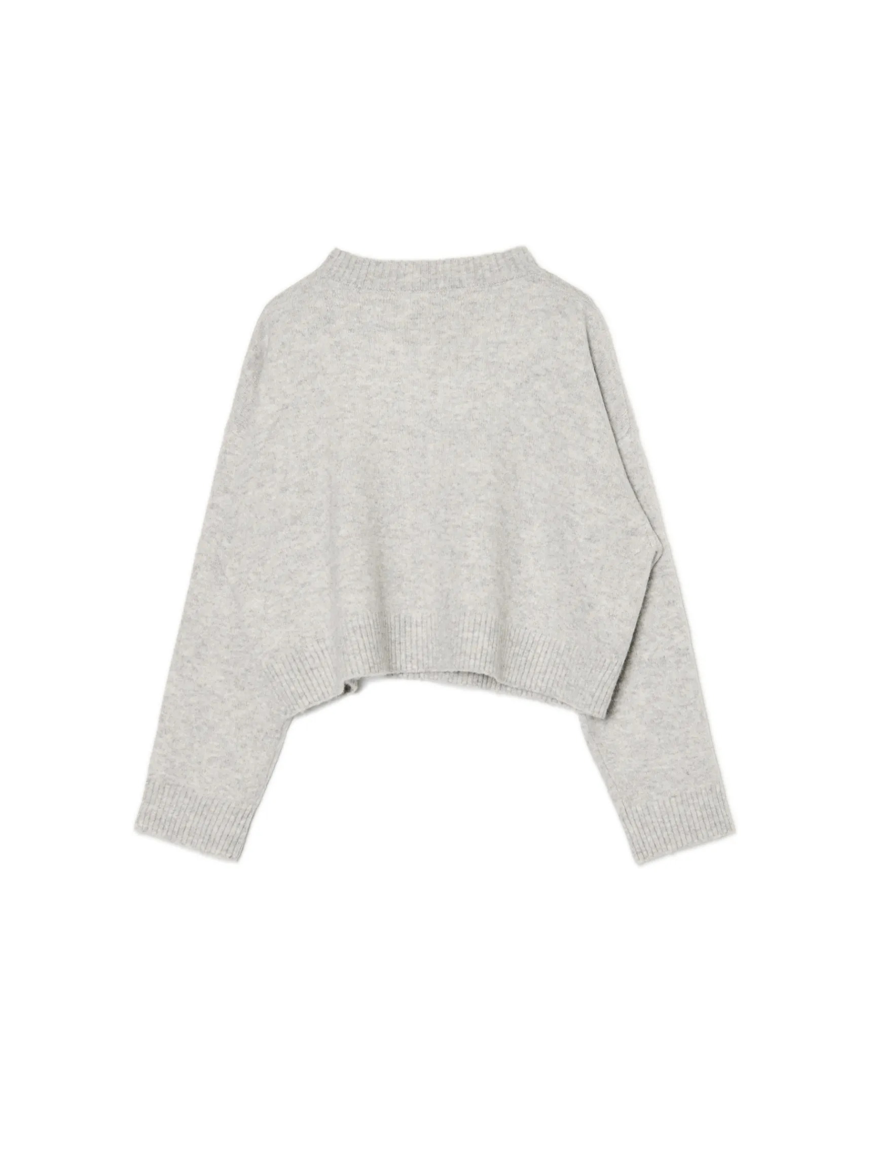 Fashion Cropp Gładki jasnoszary sweter jasnyszary