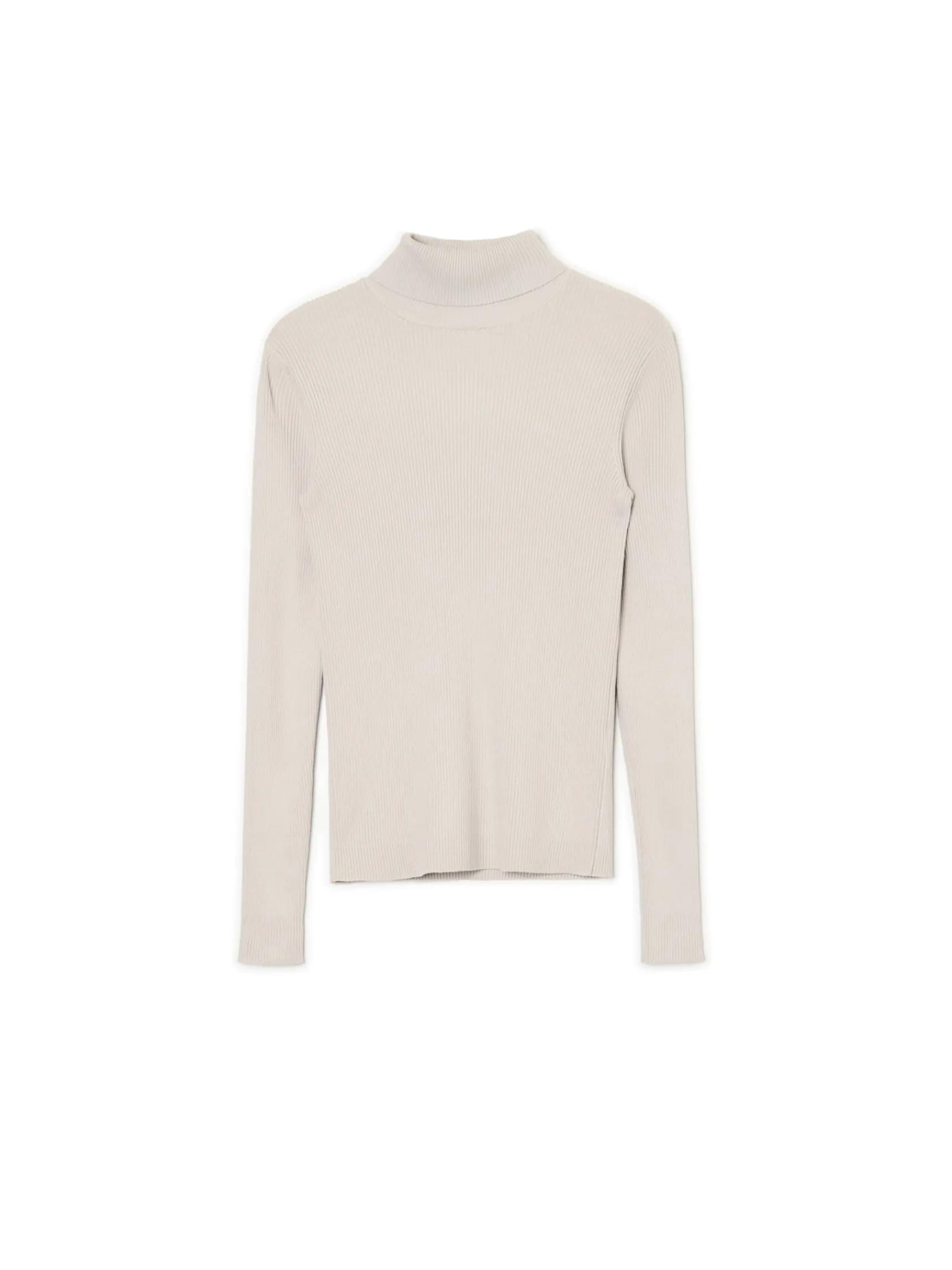 Clearance Cropp Gładki sweter z półgolfem jasnyszary