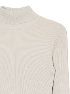 Clearance Cropp Gładki sweter z półgolfem jasnyszary