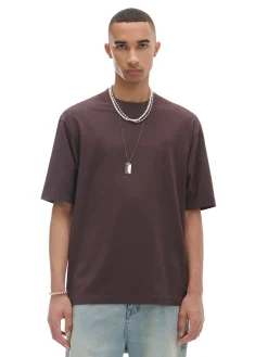 Discount Cropp Gładki T-shirt comfort brązowy