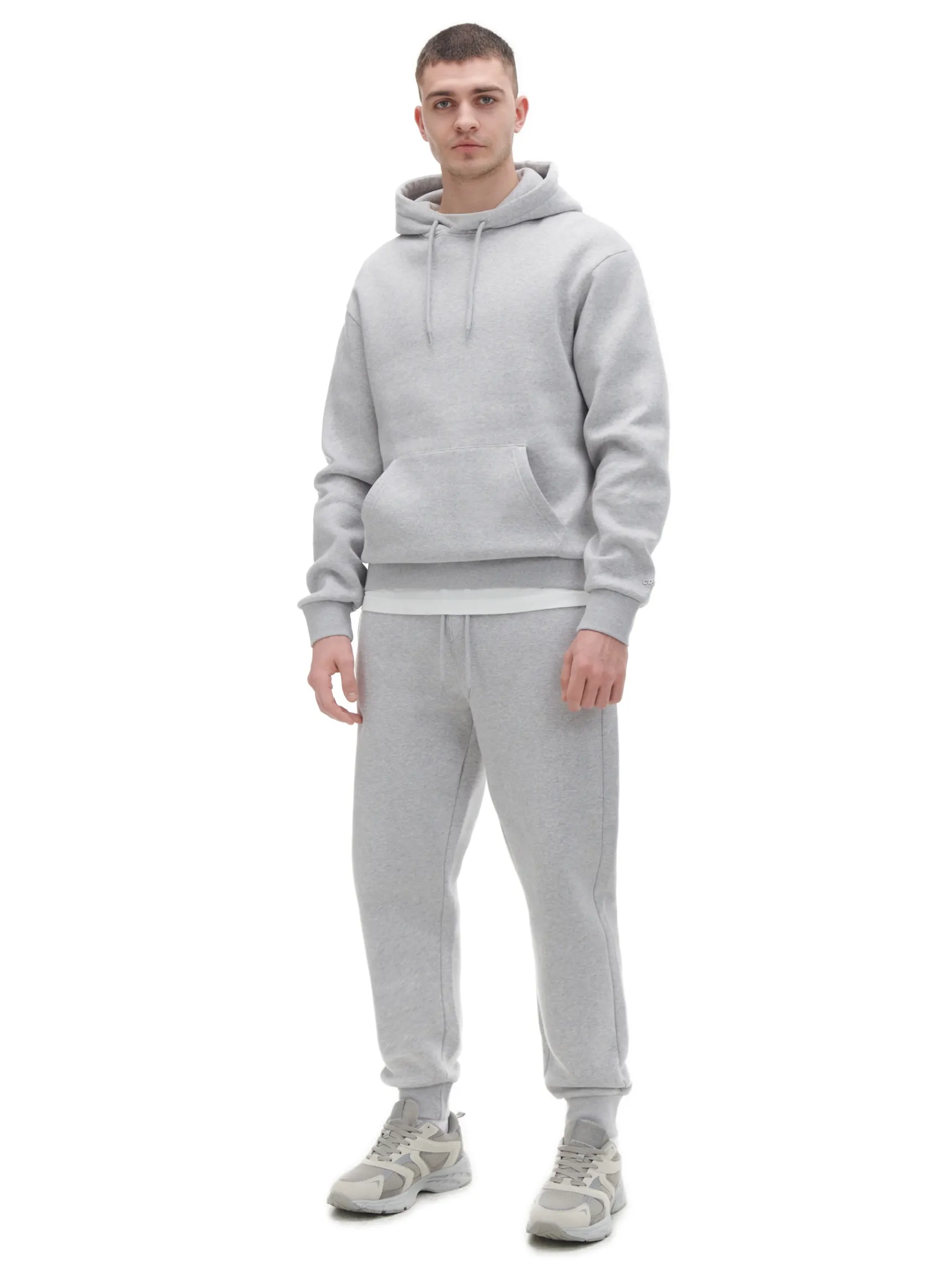 Sale Cropp Gładkie szare joggery regular jasnyszary
