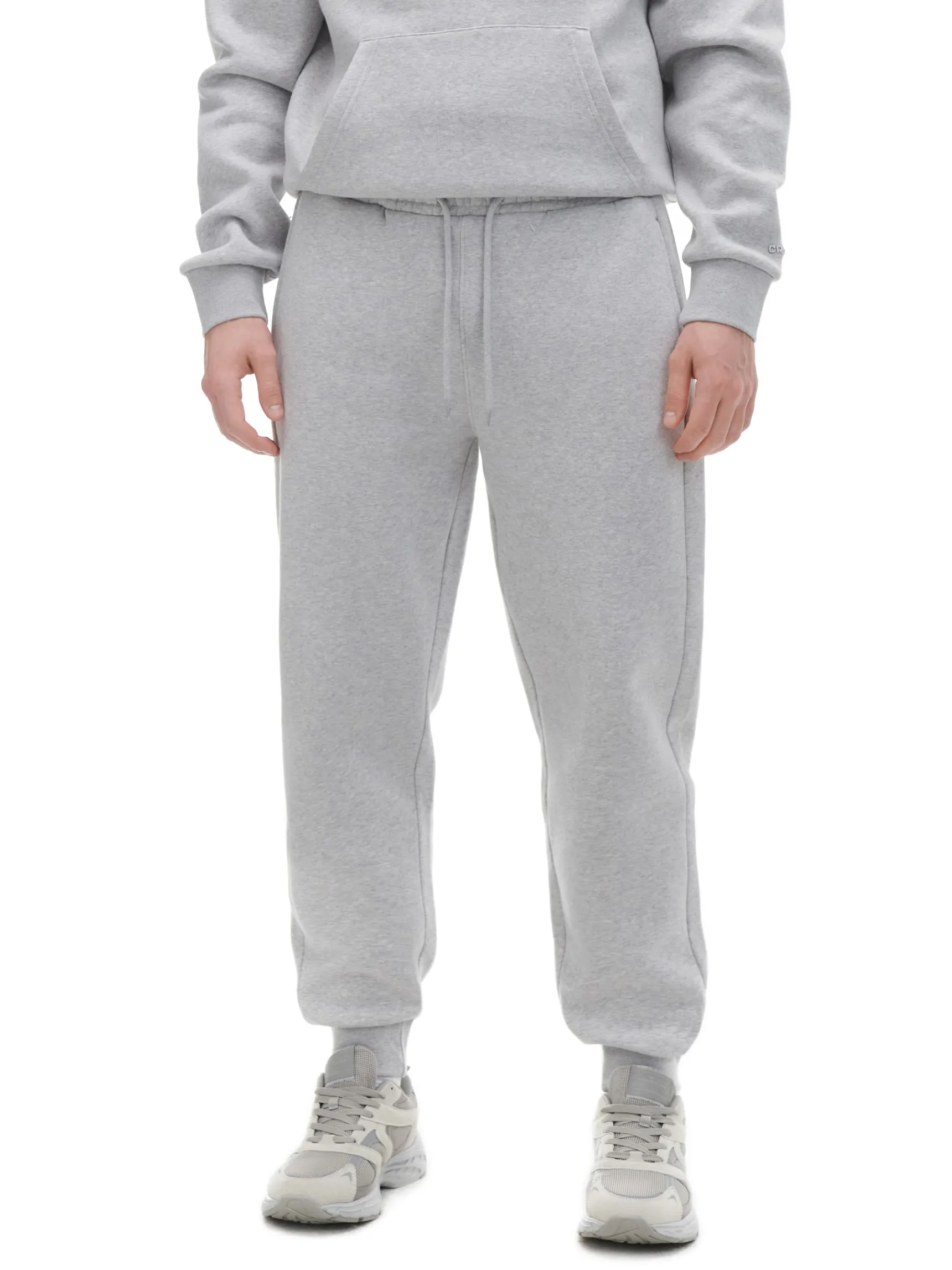 Sale Cropp Gładkie szare joggery regular jasnyszary