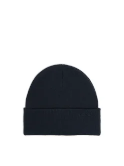 Fashion Cropp Granatowa czapka beanie z naszywką granatowy