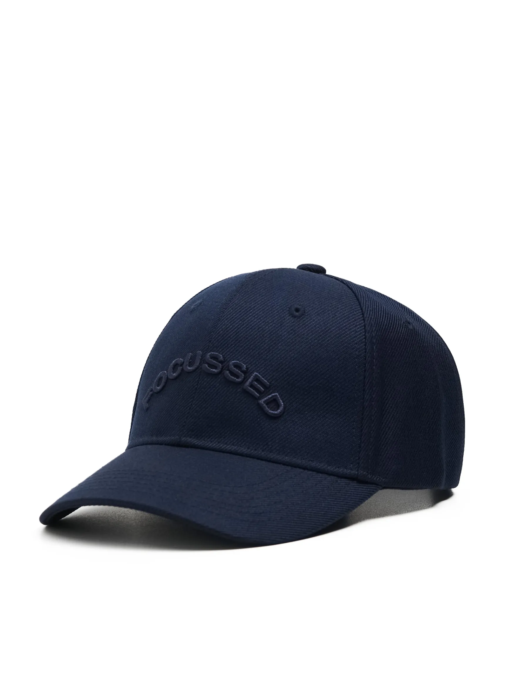 Clearance Cropp Granatowa czapka z daszkiem i haftem granatowy