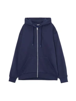 New Cropp Granatowa rozpinana bluza z kapturem granatowy