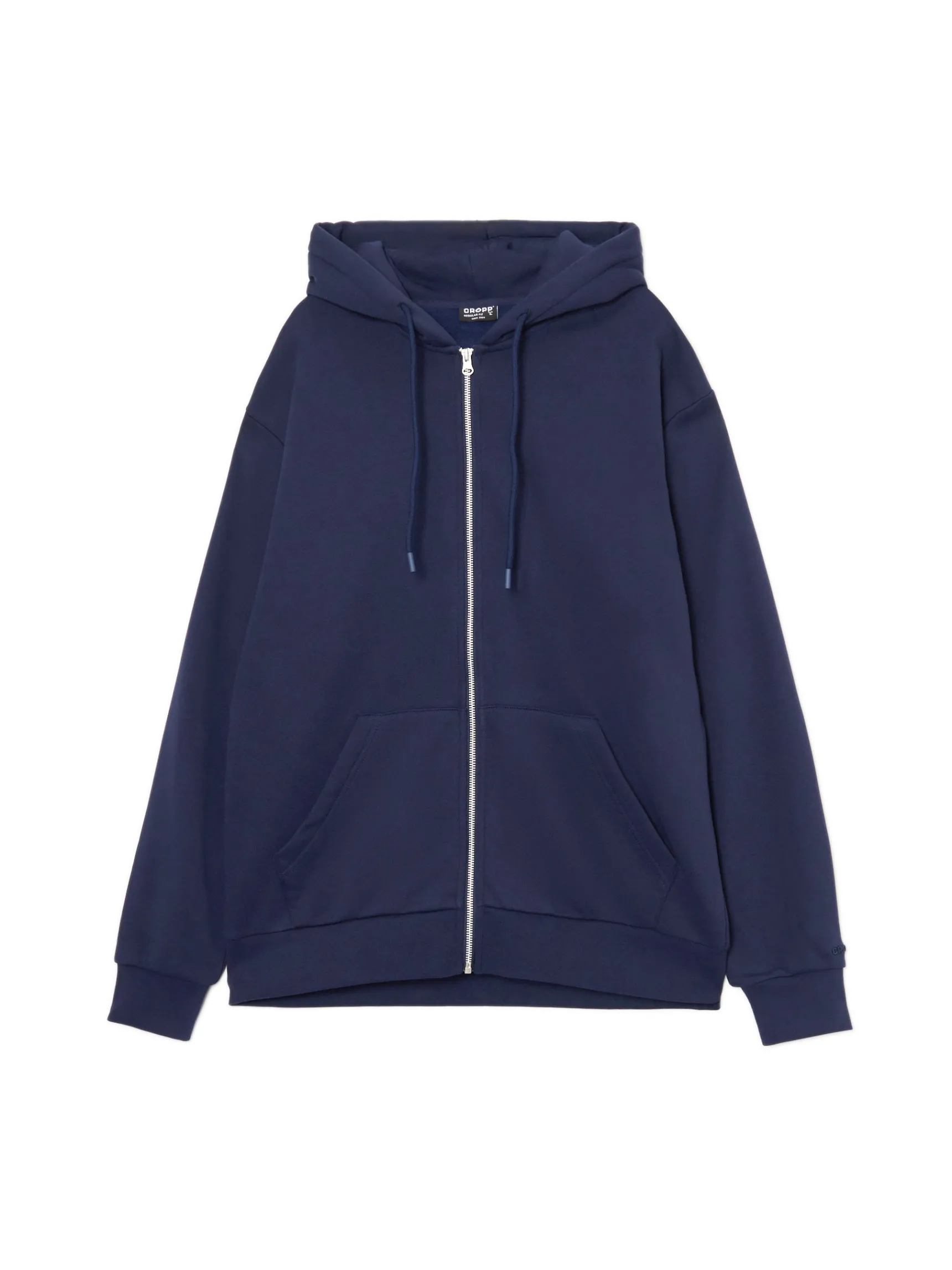 New Cropp Granatowa rozpinana bluza z kapturem granatowy