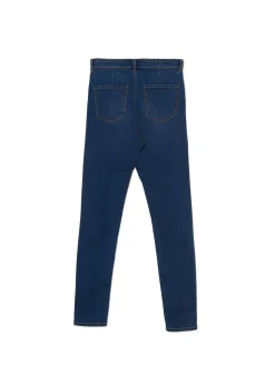 Outlet Cropp Granatowe jeansy skinny granatowy