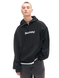 Online Cropp Gruba bluza z kapturem czarny