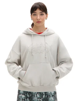 Discount Cropp Jasna bluza z aplikacją UNISEX jasnyszary