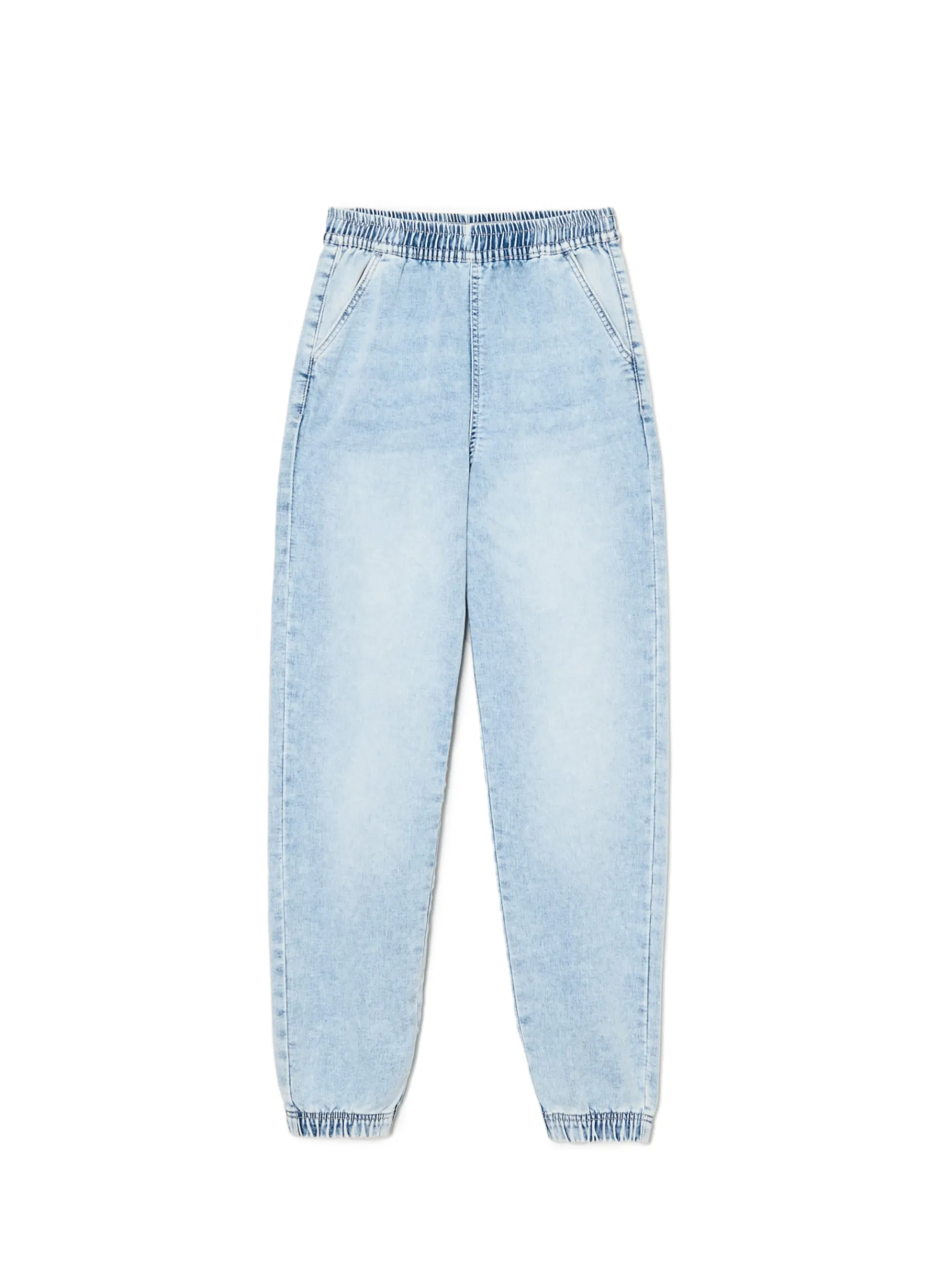 Fashion Cropp Jasne jeansowe joggery błękitny