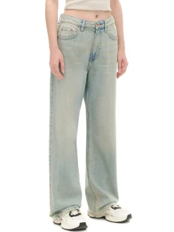 Clearance Cropp Jasne jeansy baggy niebieski