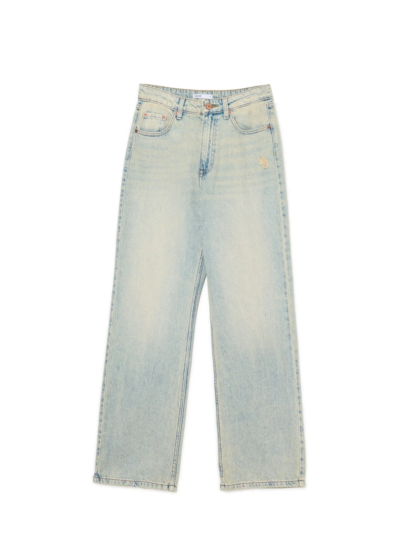 Clearance Cropp Jasne jeansy baggy niebieski