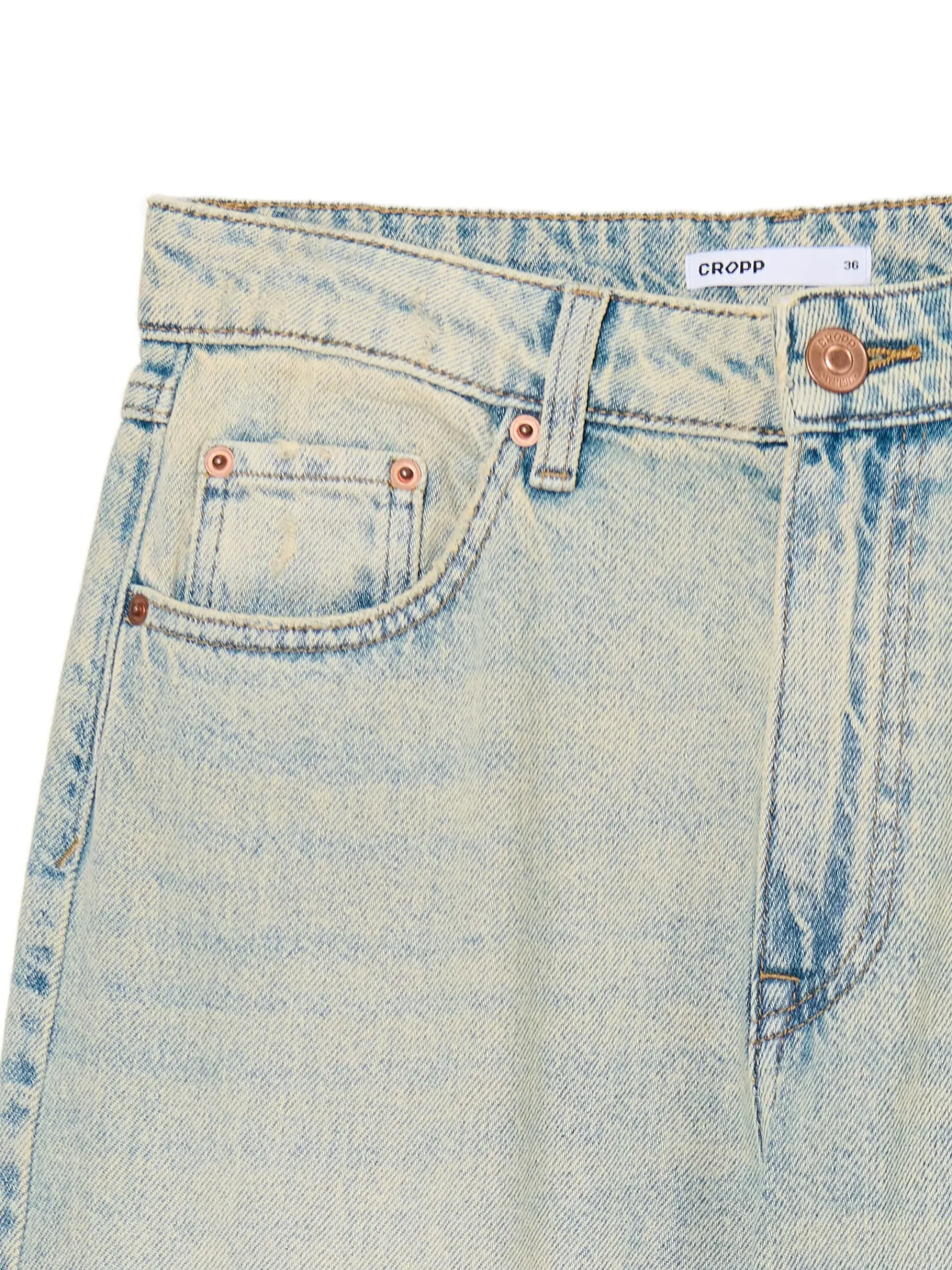 Clearance Cropp Jasne jeansy baggy niebieski