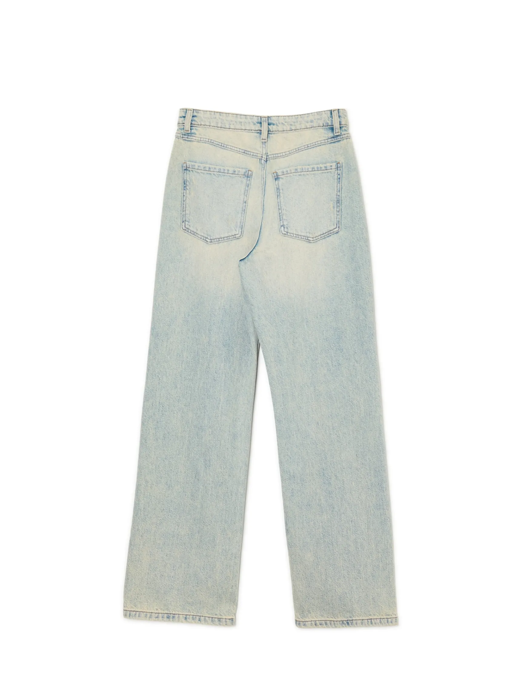 Clearance Cropp Jasne jeansy baggy niebieski