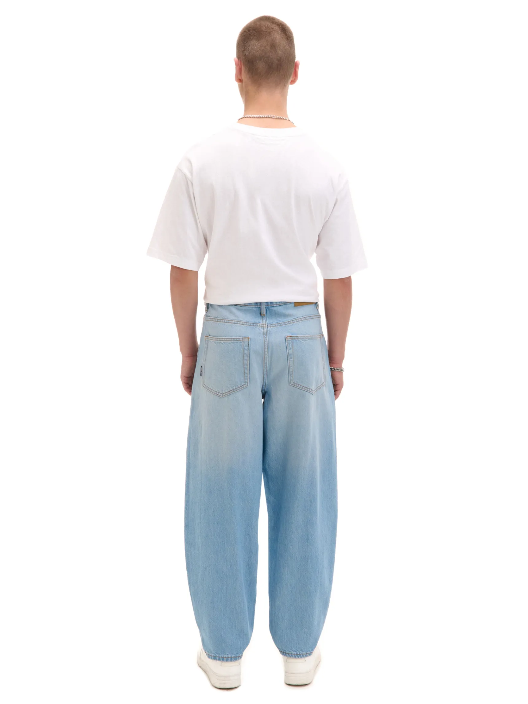 Online Cropp Jasne jeansy balloon baggy niebieski