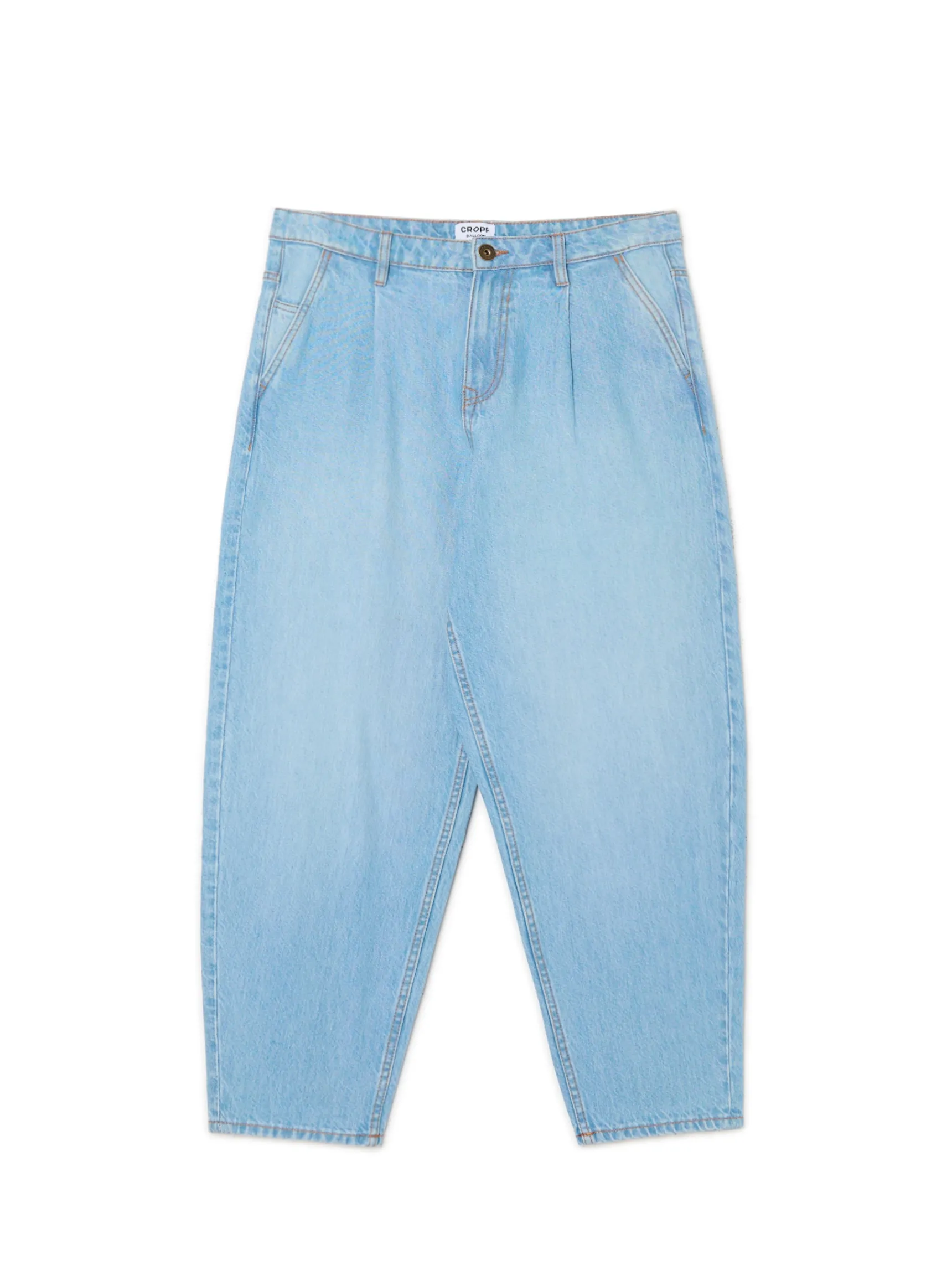 Online Cropp Jasne jeansy balloon baggy niebieski