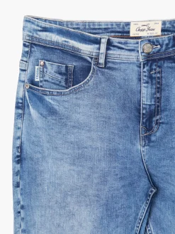 Online Cropp Jasne jeansy carrot niebieski